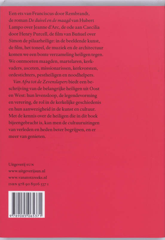 Achterkant van Van Afra tot de Zevenslapers
