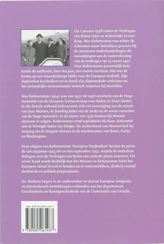 Achterkant van De Europese dagboeken van Max Kohnstam