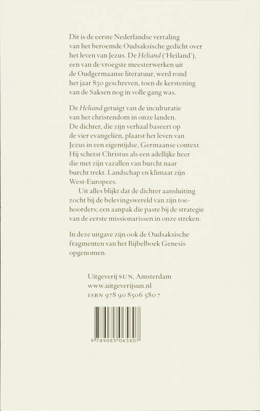 Achterkant van Heliand