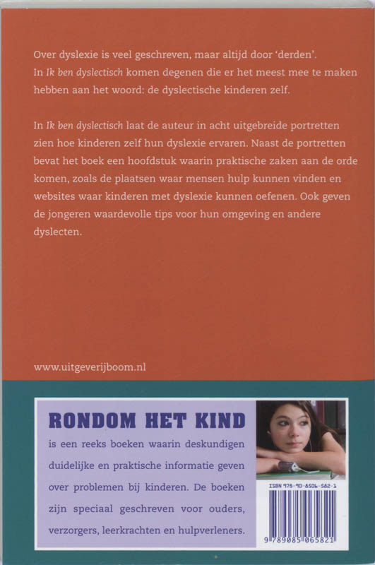 Achterkant van Ik ben dyslectisch