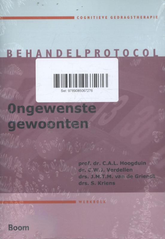 Achterkant van Behandelprotocol ongewenste gewoonten