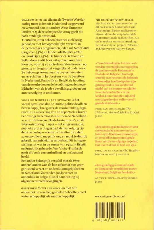 Achterkant van Jodenvervolging in Nederland, Frankrijk en België, 1940-1945
