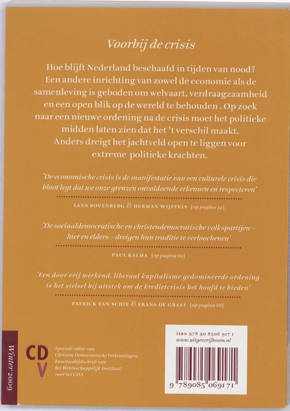 Achterkant van Voorbij de crisis