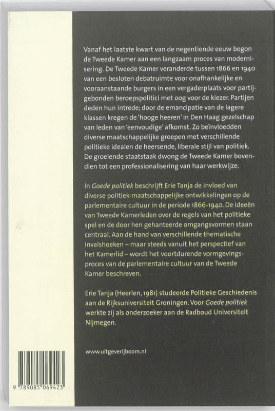 Achterkant van Goede politiek