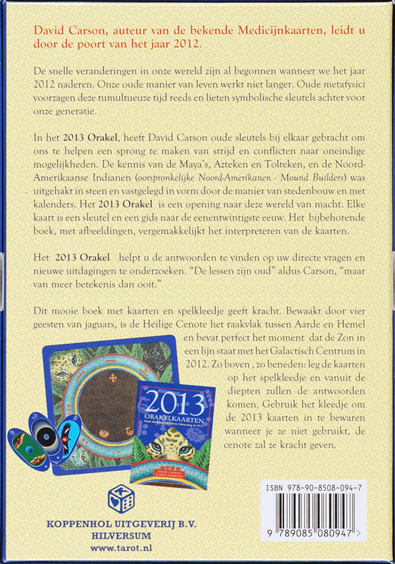 Achterkant van 2013 Orakelkaarten