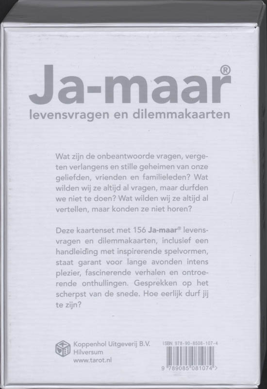 Achterkant van Ja-Maar set
