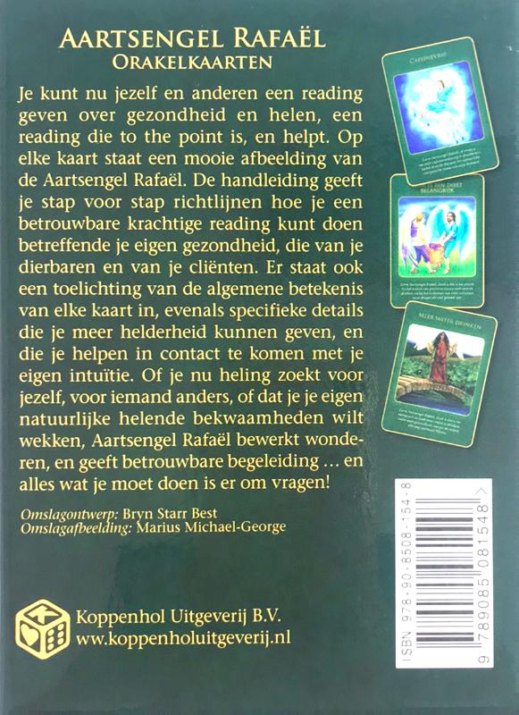 Achterkant van Aartsengel Raphael Orakelkaarten