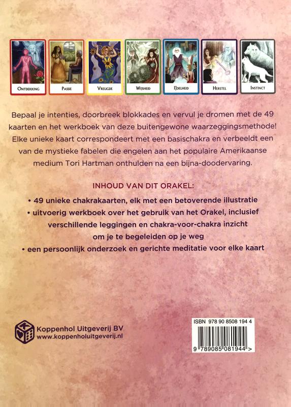 Achterkant van Chakra wijsheid orakelkaarten