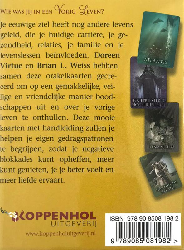 Achterkant van Je vorige leven orakelkaarten