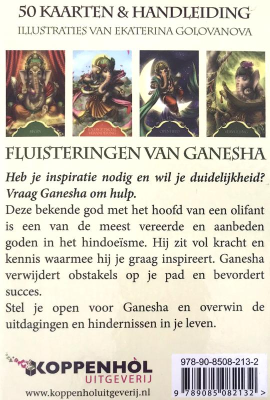 Achterkant van Fluisteringen van Ganesha