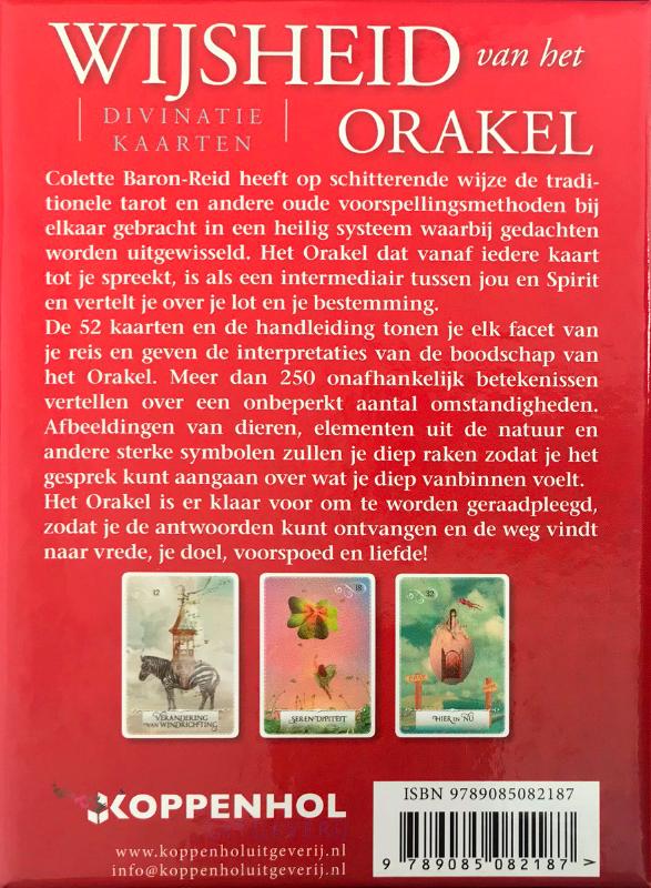 Achterkant van Wijsheid van het Orakel