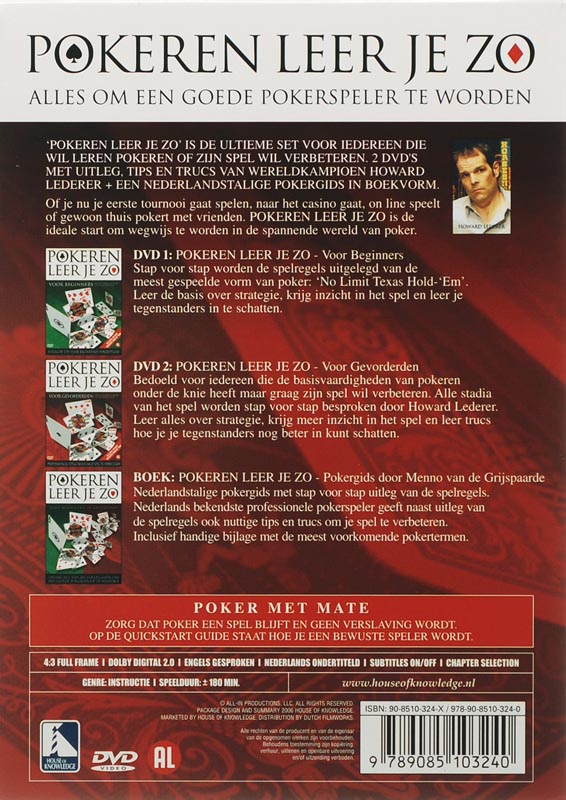 Achterkant van Pokeren Leer Je Zo set 2 DVD's