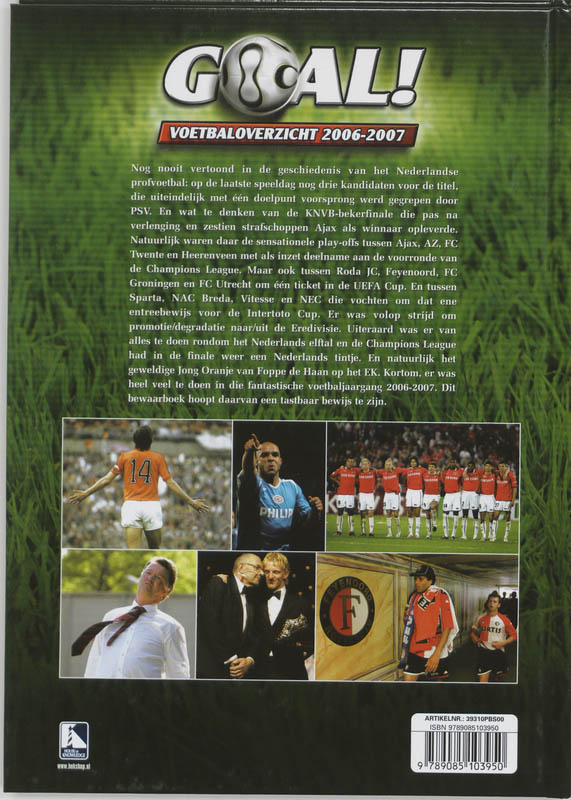 Achterkant van Goal voetbaloverzicht 2006-2007