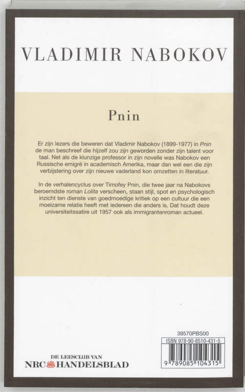 Achterkant van Pnin