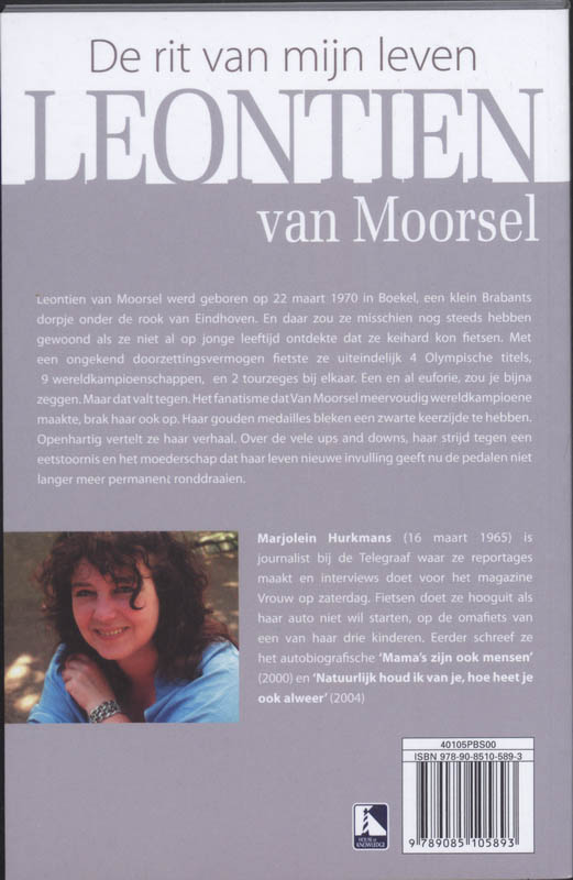 Achterkant van Leontine van Moorsel, de rit van mijn leven