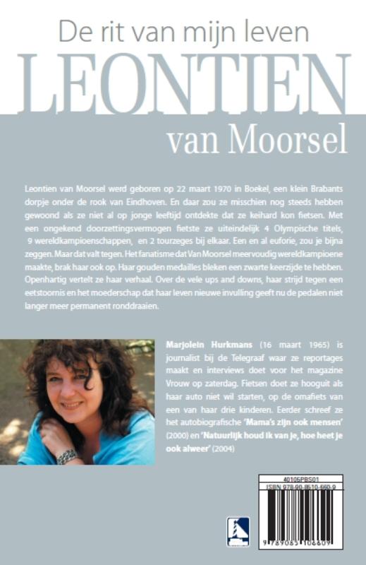 Achterkant van Leontien van Moorsel, de Rit van mijn Leven