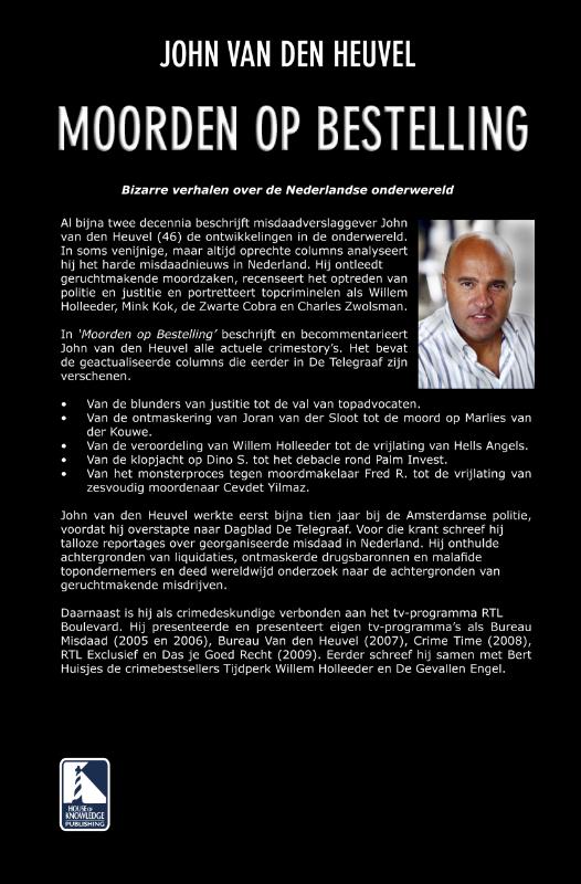 Achterkant van Moorden op Bestelling