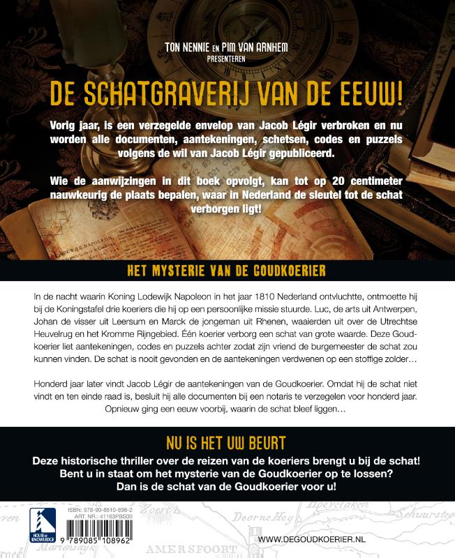 Achterkant van Het mysterie van de goudkoerier