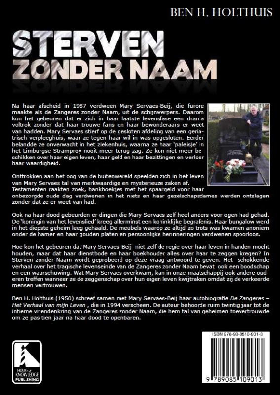 Achterkant van Sterven Zonder Naam