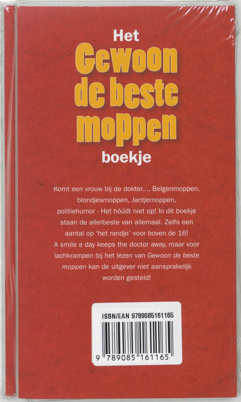 Achterkant van Het gewoon de beste moppen boekje set 2 ex.