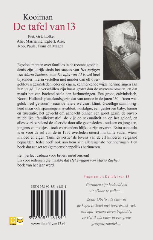 Achterkant van De tafel van 13