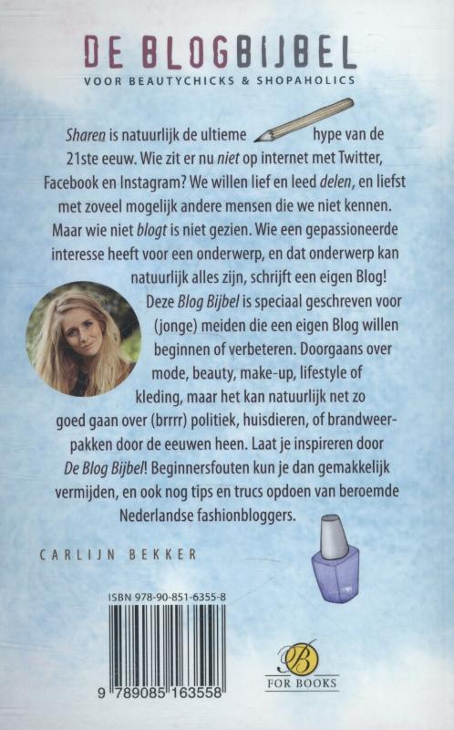 Achterkant van De blog bijbel