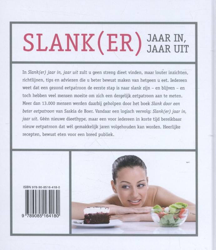 Achterkant van Slank(er) jaar in jaar uit