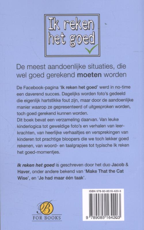 Achterkant van Ik reken het goed