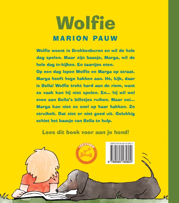 Achterkant van Wolfie