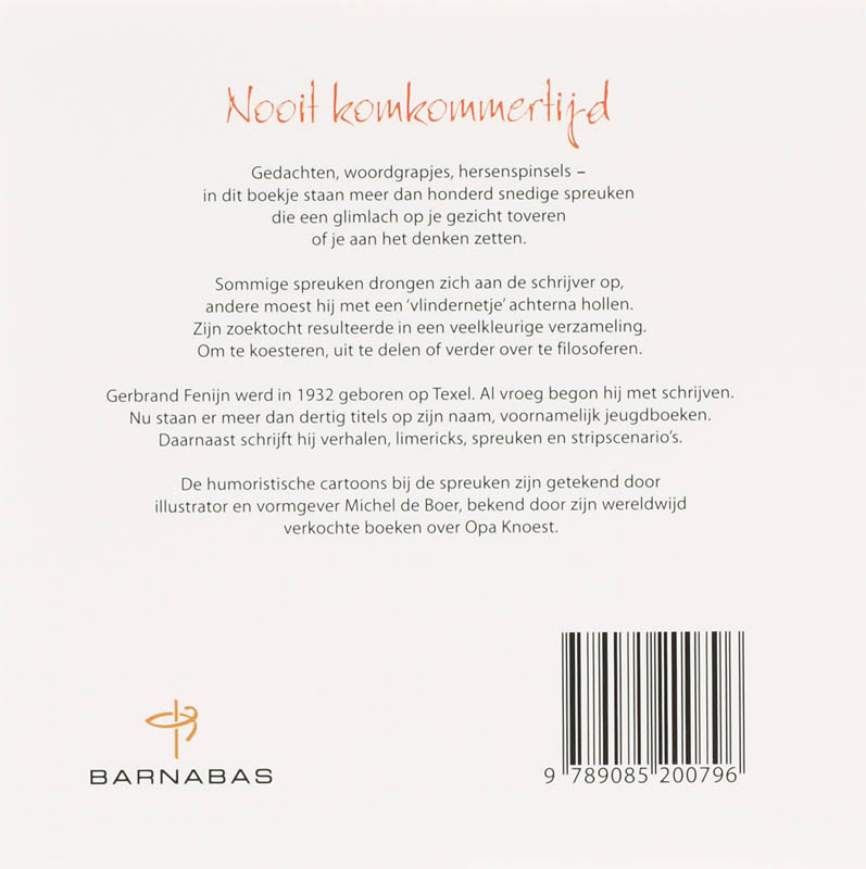 Achterkant van In Gods wijngaard is het nooit komkommertijd