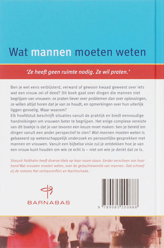 Achterkant van Wat mannen moeten weten