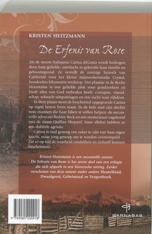 Achterkant van De erfenis van Rose