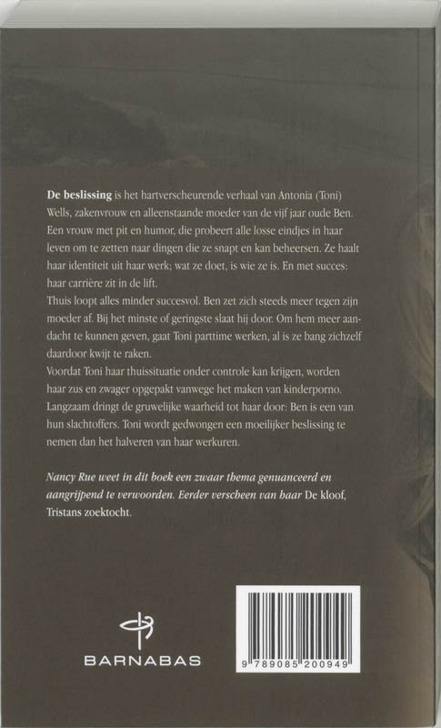 Achterkant van De beslissing