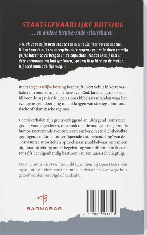 Achterkant van Staatsgevaarlijke botsing