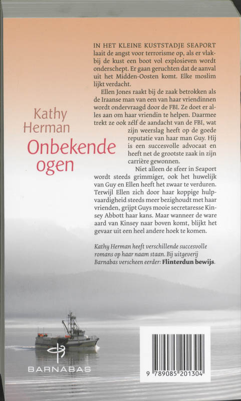 Achterkant van Onbekende ogen