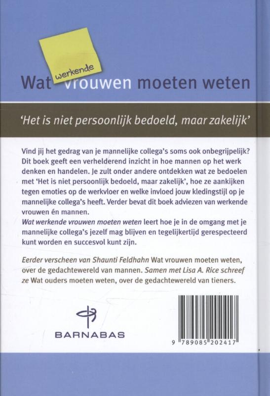 Achterkant van Wat werkende vrouwen moeten weten