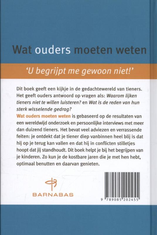 Achterkant van Wat ouders moeten weten