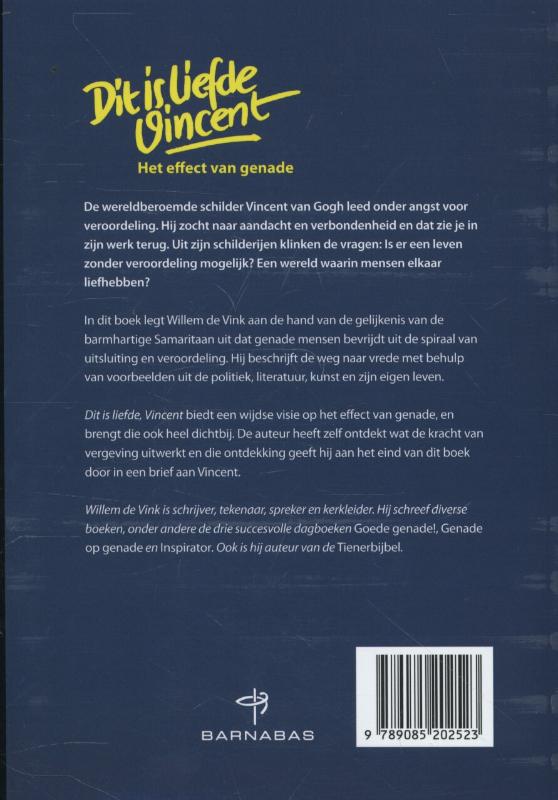 Achterkant van Dit is liefde Vincent