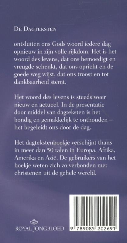 Achterkant van Immanuel dagoverdenkingen