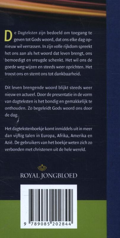 Achterkant van Dagteksten 2017