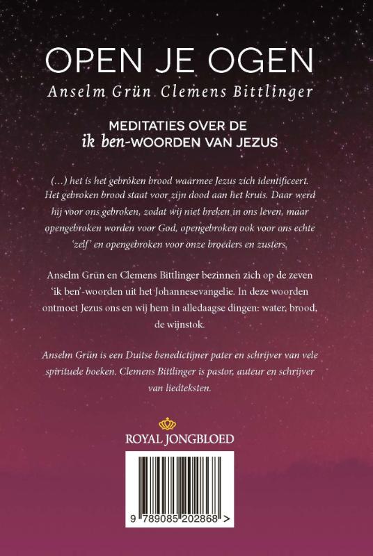 Achterkant van Open je ogen