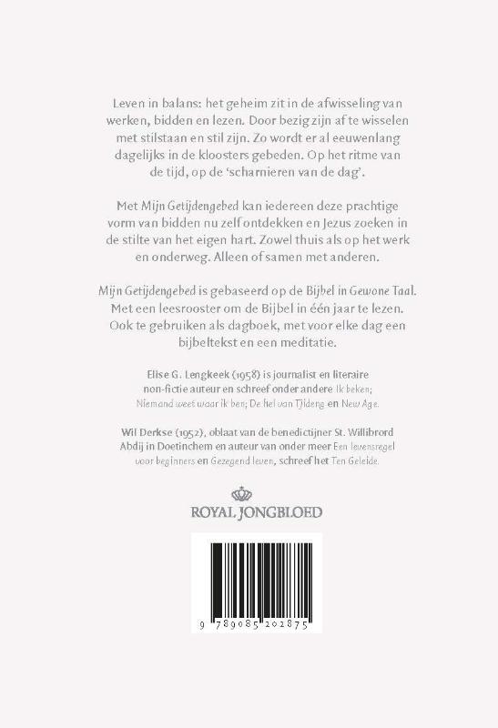 Achterkant van Mijn getijdengebed