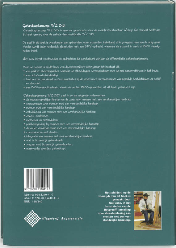 Achterkant van Gehandicaptenzorg WZ 315