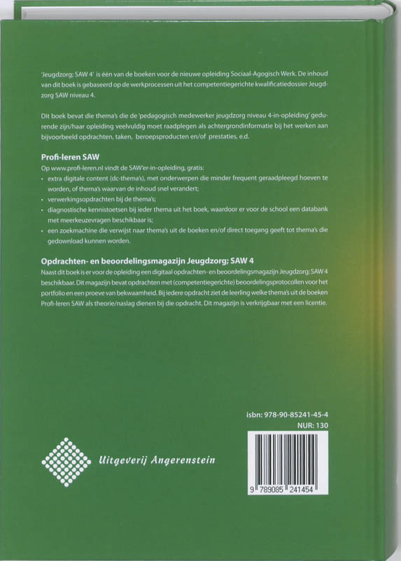 Achterkant van Jeugdzorg; SAW 4
