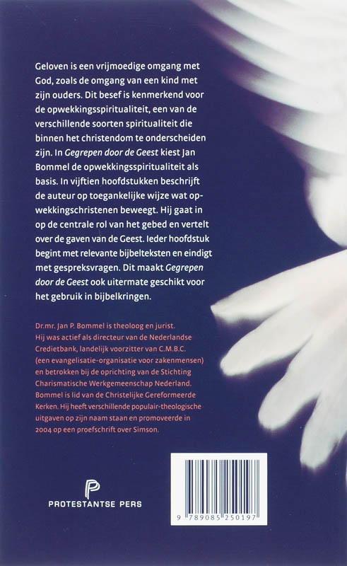 Achterkant van Gegrepen door de Geest