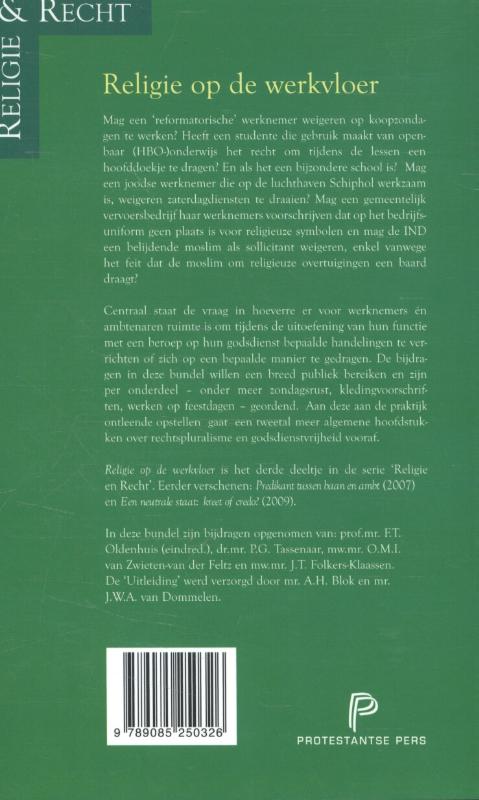 Achterkant van Religie op de werkvloer