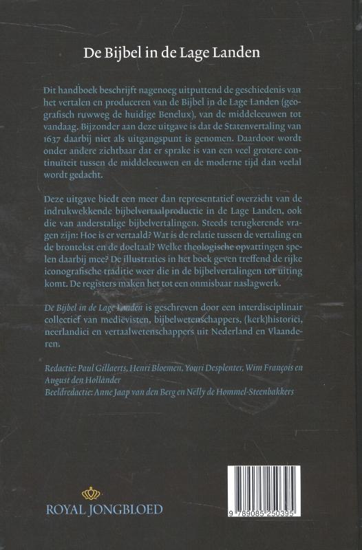 Achterkant van De bijbel in de lage landen