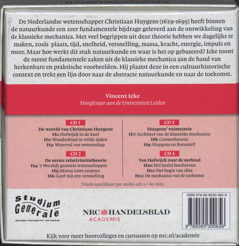Achterkant van Christiaan Huygens