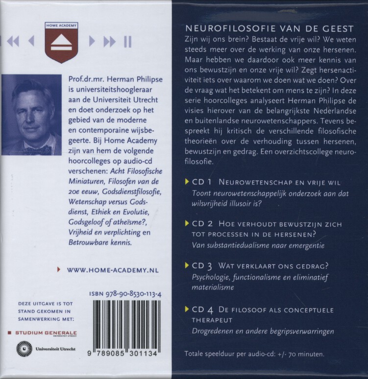 Achterkant van Neurofilosofie van de geest