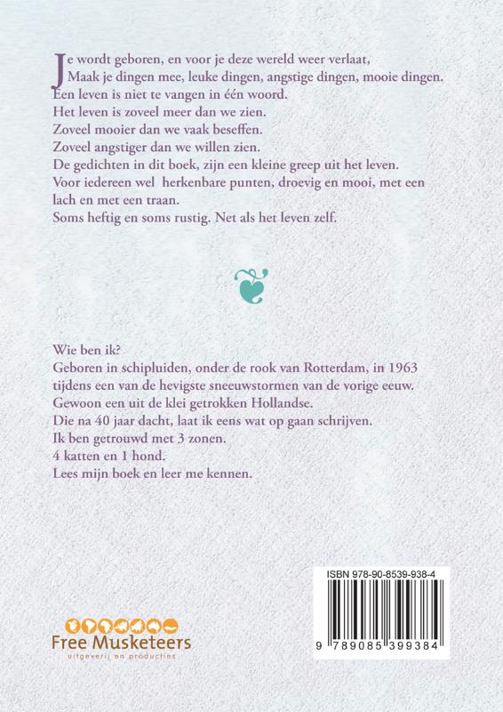 Achterkant van Levensstormen en windstiltes